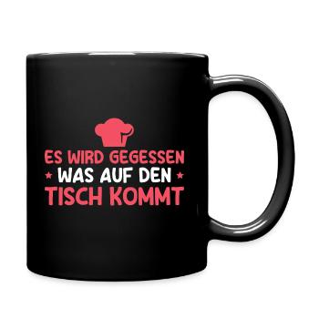 Kochen Kochmütze Küchenchefin Köchin - Tasse einfarbig - Schwarz - Rechts