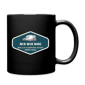 Nix wie weg 3543 3543 px - Tasse einfarbig - Schwarz - Rechts