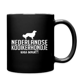 Nederlandse Kooikerhondje was sonst Hundespruch - Tasse einfarbig - Schwarz - Rechts