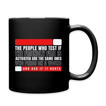 Friendly Fire aktiviert - Tasse einfarbig - Schwarz - Rechts
