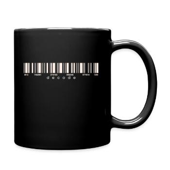 Code Strichcode Barcode Zahlen Einkauf Scan - Tasse einfarbig - Schwarz - Rechts