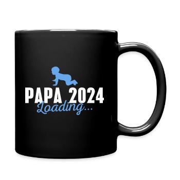 Papa 2024 loading Werdender Vater - Tasse einfarbig - Schwarz - Rechts