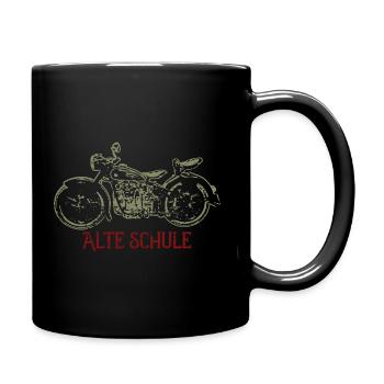 Alte Schule - Tasse einfarbig - Schwarz - Rechts