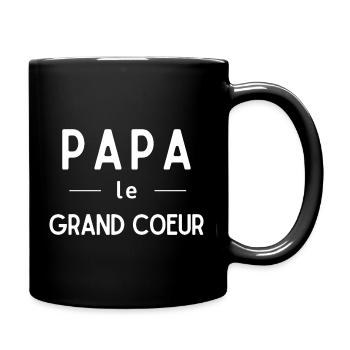 Papa le grand coeur Cadeau idéal fête des pères - Mug uni - noir - Droite
