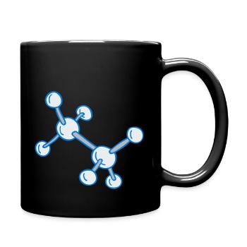 Chemie Chemiker Logo für Professor und Student - Tasse einfarbig - Schwarz - Rechts