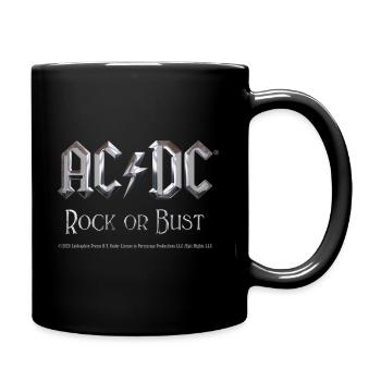 AC/DC Logo In Silver Rock Or Bust Album - Full Colour Mug - black - Right