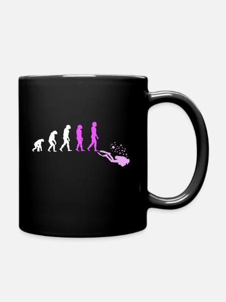 Plongée Plongeuse Scuba Evolution - Mug uni - noir