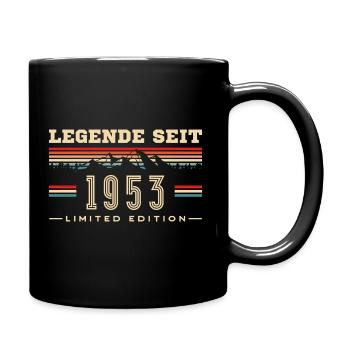 1953 geboren Vintage 70er Geburtstag - Tasse einfarbig - Schwarz - Rechts
