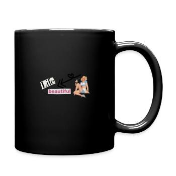 Life und Beautiful - Tasse einfarbig - Schwarz - Rechts