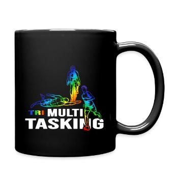 Triathlon multitâche triathlète « natation-vélo-course » - Mug uni - noir - Droite