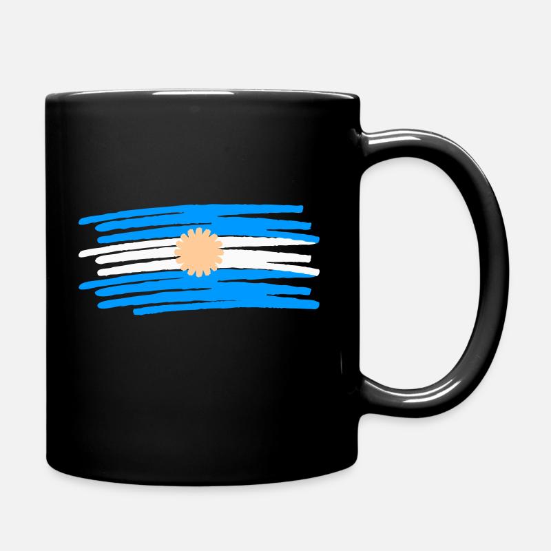 Argentinia Argentina flag flag painted painted - Full Colour Mug - black