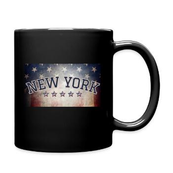 New York Flag Patriots Edition - Tasse einfarbig - Schwarz - Rechts