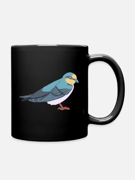 Schwalbe - Tasse einfarbig - Schwarz