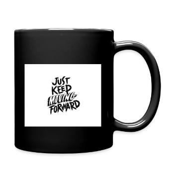 Just keep moving forward - Tasse einfarbig - Schwarz - Rechts
