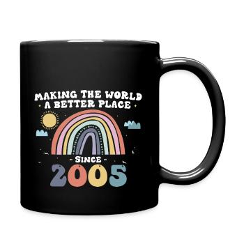 Rendre le monde meilleur depuis 2005, 18e - Mug uni - noir - Droite