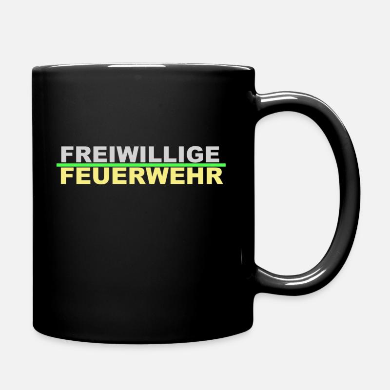 Feuerwehr Basic - Tasse einfarbig - Schwarz