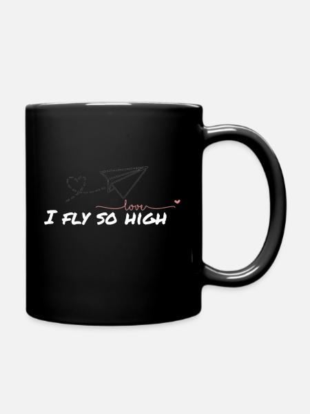 Je vole si haut - Mug uni - noir