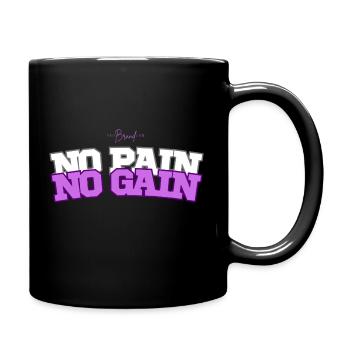 No Pain No Gain - Tasse einfarbig - Schwarz - Rechts