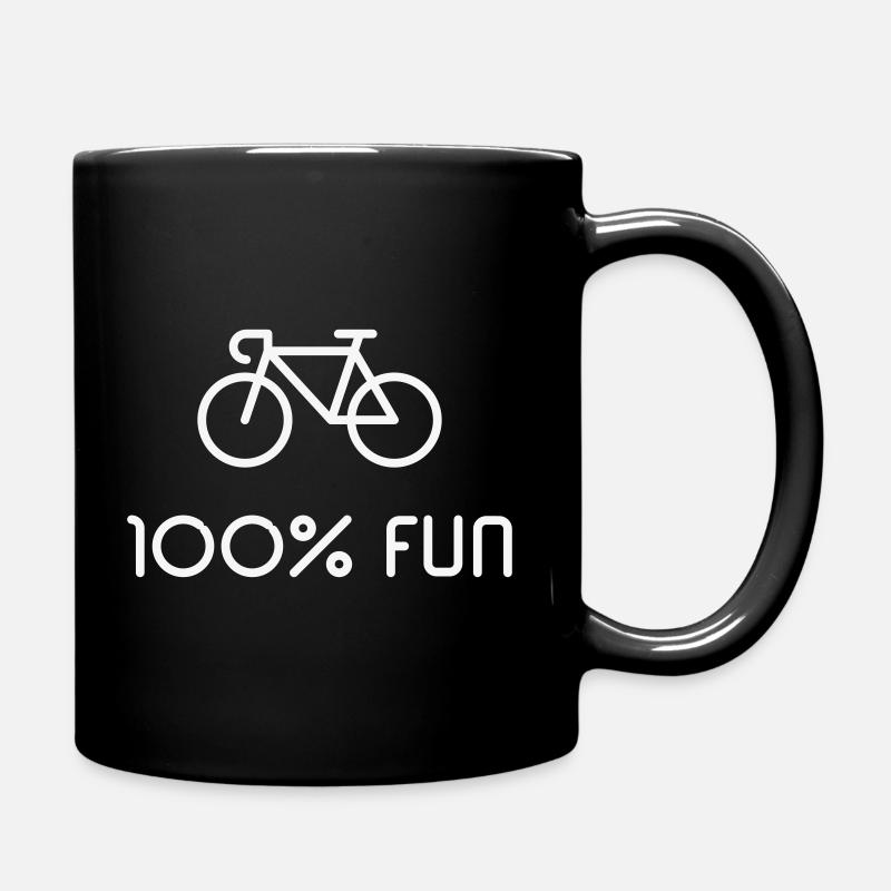 Rennrad – 100% Fun (Fahrrad / Black) - Tasse einfarbig - Schwarz