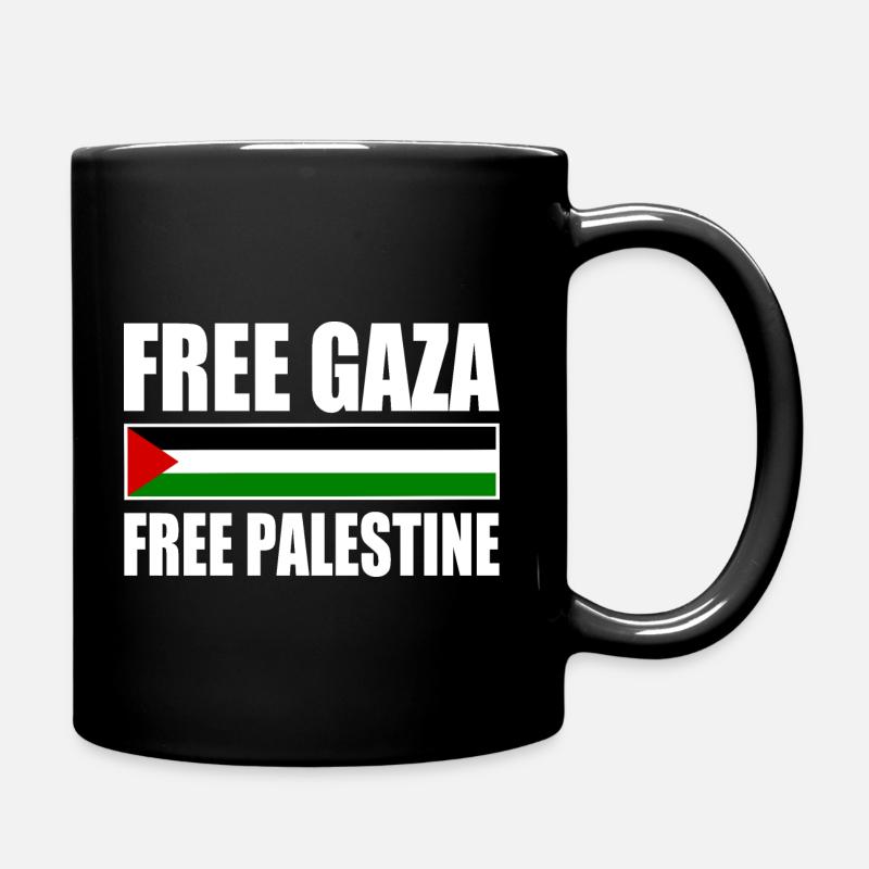 Free palestine free gaza - Tasse einfarbig - Schwarz