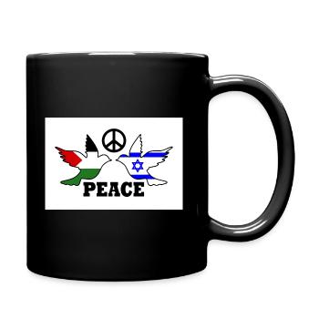 Peace for Free Palestine Israel - Full Colour Mug - black - Right