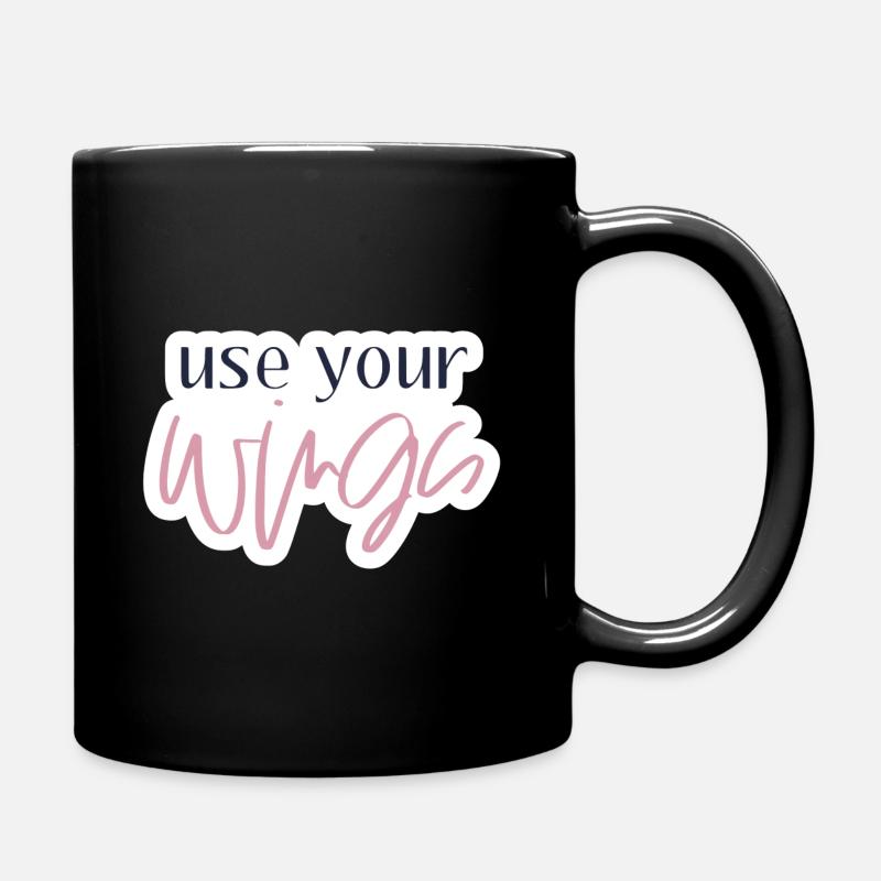 Use your wings - Tasse einfarbig - Schwarz