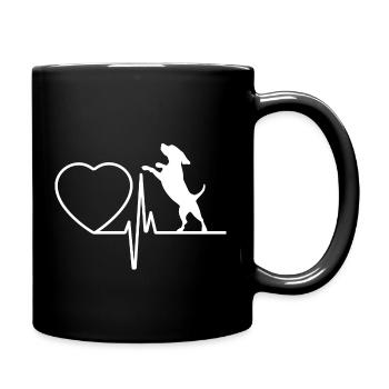 Dog Heartbeat - Full Colour Mug - black - Right
