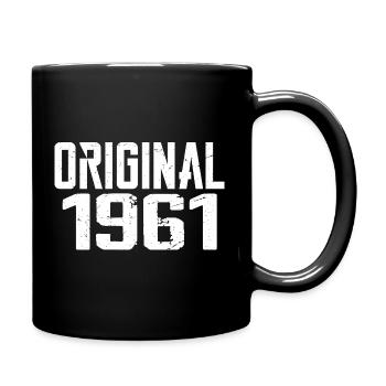 1961 Vintage Retro Geburtstagsgeschenk 1961 Geschenk - Tasse einfarbig - Schwarz - Rechts