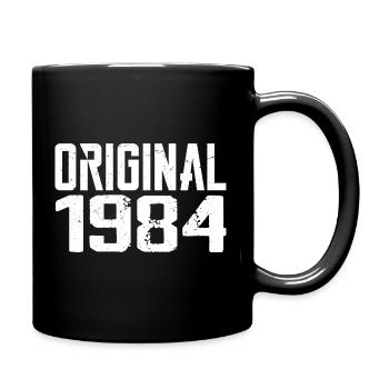 1984 Vintage Retro Jubiläumsgeschenk 1984 - Tasse einfarbig - Schwarz - Rechts