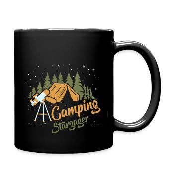 Camping Stargazer Stars Planets Astronomy - Tasse einfarbig - Schwarz - Rechts