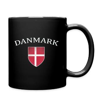 Danmark, Dänemark, - Tasse einfarbig - Schwarz - Rechts