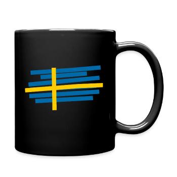 Schweden - Tasse einfarbig - Schwarz - Rechts