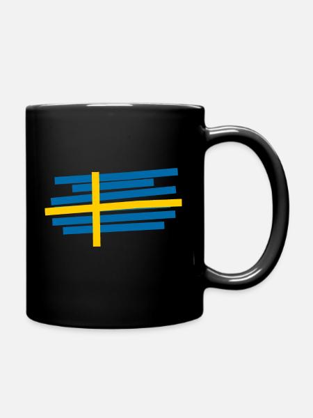 Schweden - Tasse einfarbig - Schwarz