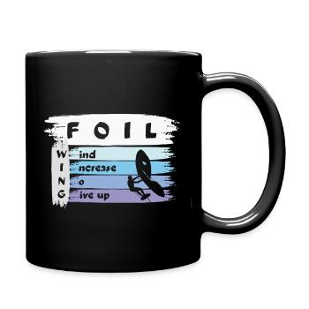 Wingfoil Foiling - Full Colour Mug - black - Right