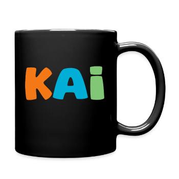 Name - Kai - Tasse einfarbig - Schwarz - Rechts