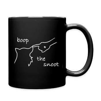 Boop The Snoot - Hundenase anstupsen - weiß - Tasse einfarbig - Schwarz - Rechts