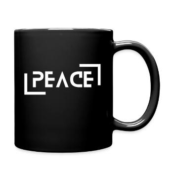 Peace - Tasse einfarbig - Schwarz - Rechts