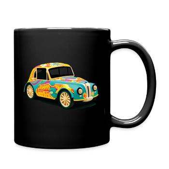 Old Abstract Car - Full Colour Mug - black - Right