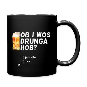 Bayrisches Bier Festival Design lustig Partyshirt - Tasse einfarbig - Schwarz - Rechts