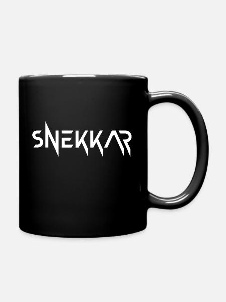 Logo Blanc Snekkar - Mug uni - noir