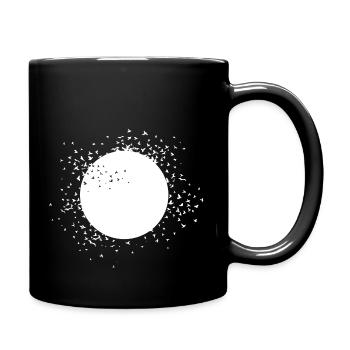 Oiseaux noirs volant au-dessus du soleil - Mug uni - noir - Droite
