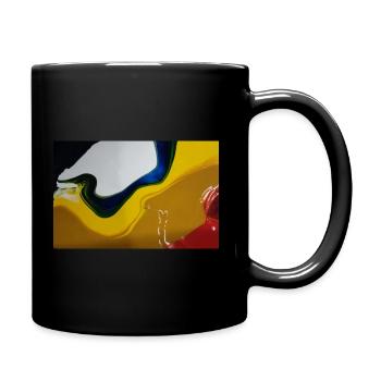 Horizontaler Schnitt malen - Tasse einfarbig - Schwarz - Rechts