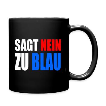 Dites non au bleu - Mug uni - noir - Droite