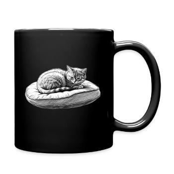 Kitty cat sleep - Tasse einfarbig - Schwarz - Rechts