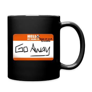 Geh weg - Tasse einfarbig - Schwarz - Rechts
