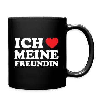 I Love My Girlfriend I Heart My Hot Girlfriend GF - Full Colour Mug - black - Right