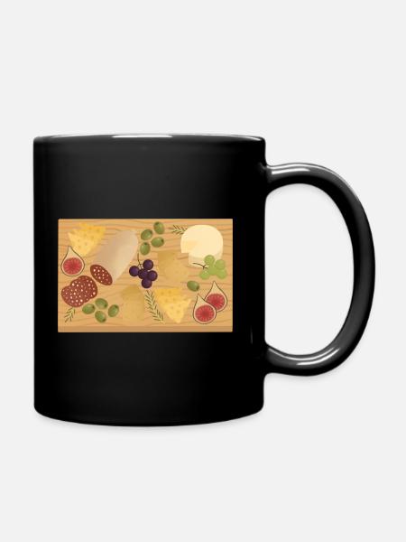 Charcuterie-Brett - Tasse einfarbig - Schwarz