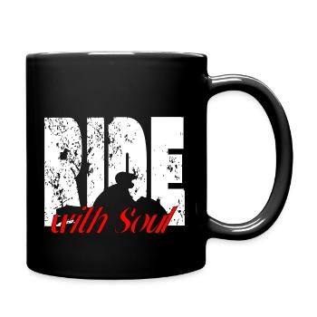 For Bikers - RideWithSoul - Full Colour Mug - black - Right
