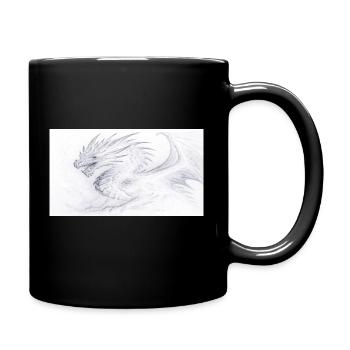 Dragon - Noir et blanc - Mug uni - noir - Droite