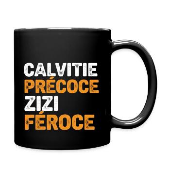 Glatze Kahlheit Glatze Geschenk Glatze Mann Humor - Tasse einfarbig - Schwarz - Rechts